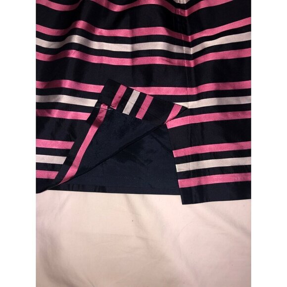 Milly New York Dress Size 6 Strapless Silk Blue Pink Striped Party Evening Glam - Picture 8 of 9